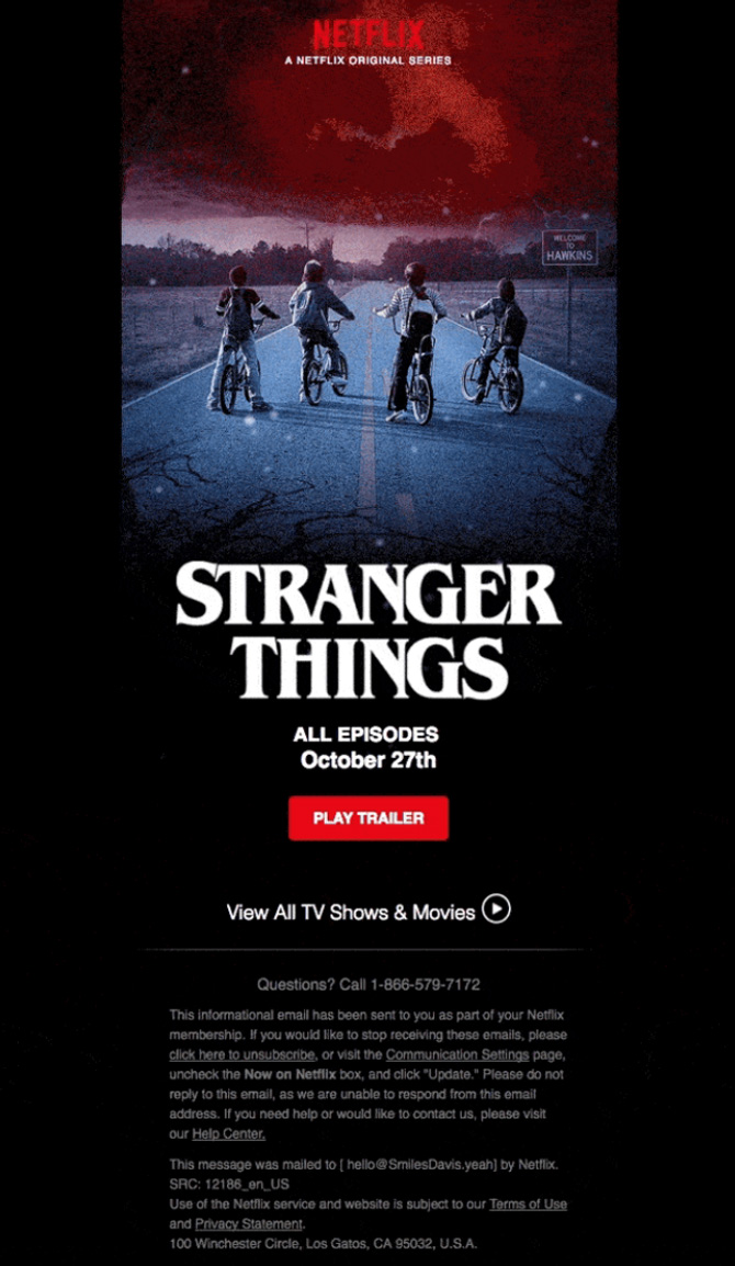 Objet : Coming Friday, October 27th… Stranger Things 2
