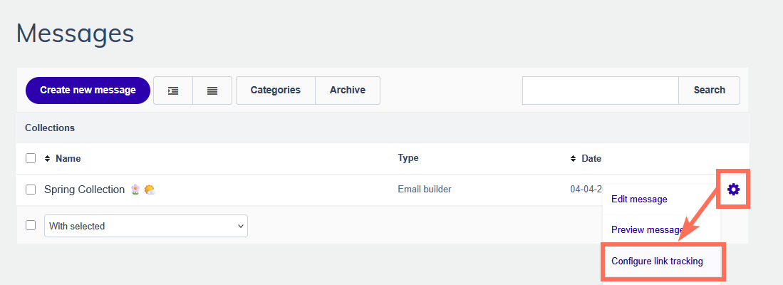 Link tracking Link tracking